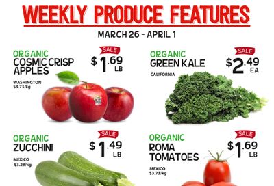 Pomme Natural Market Weekly Produce Flyer March 26 to April 1
