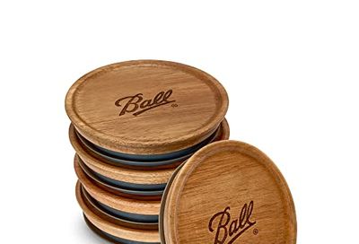 Ball Jar Wooden Storage Lids, 5-Pack, wide, Brown $21.21 (Reg $26.75)