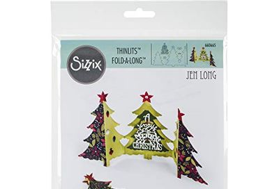 Sizzix 660665 Thinlits Die Set, Card, Christmas Tree Fold-A-Long by Jen Long, 6-Pack $15.1 (Reg $18.92)