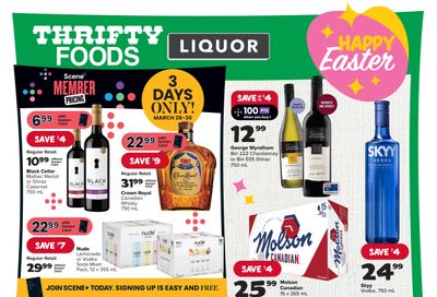 Thrifty Foods Liquor Flyer March 28 to April 3