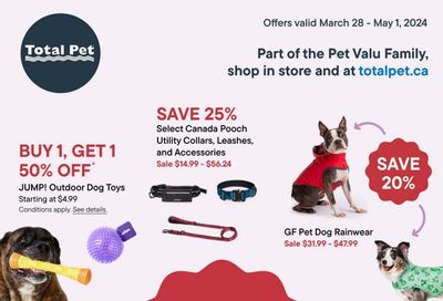 Total Pet Flyer March 28 to May 1