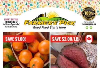 Farmer's Pick Flyer March 28 to April 3