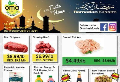 Oma Fresh Foods Flyer March 29 to April 4