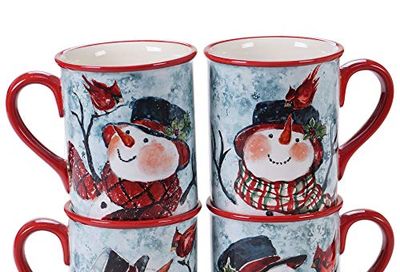 Watercolor Snowman 16 oz. Mugs, Set of 4 Assorted Designs $36 (Reg $55.05)