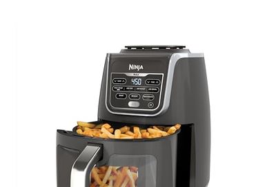 Ninja EzView Air Fryer Max XL, 5.5-QT Capacity, 7 functions: Max Crisp, Air Roast, Bake, Reheat, Dehydrate, and more, up to 450°F, EzView Window, Grey, AF171C (Canadian Version) $99.98 (Reg $126.98)