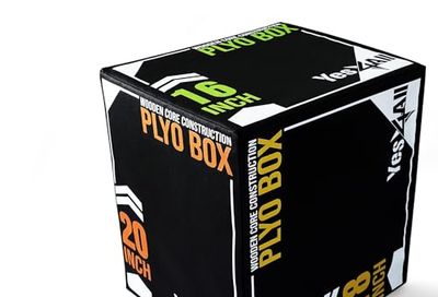 Yes4All 3 in 1 Soft Plyo Box Wooden Core, Foam Plyometric Box for Home Gym and Outdoor Workout - 20 x 18 x 16 $156.53 (Reg $181.57)