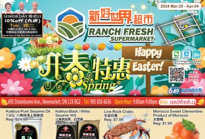 Ranch Fresh Supermarket Flyer March 29 to April 4