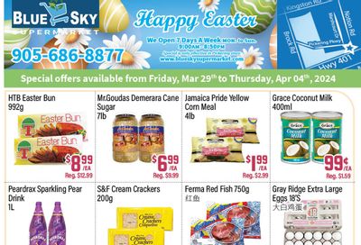 Blue Sky Supermarket (Pickering) Flyer March 29 to April 4