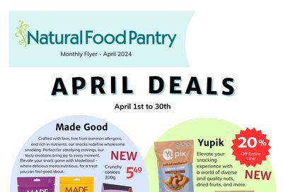 Natural Food Pantry Flyer April 1 to 30