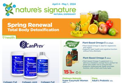 Nature's Signature Flyer April 4 to May 1