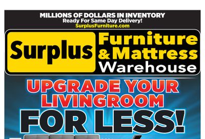 Surplus Furniture & Mattress Warehouse (Winnipeg, Brandon) Flyer April 8 to 28