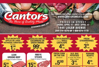 Cantor's Meats Flyer April 11 to 17