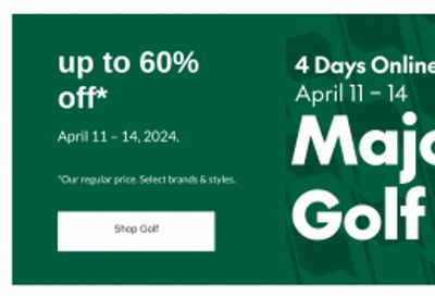 Sport Chek Canada Flash Golf Sale: Save up to 60%
