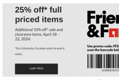Sport Chek Canada Friends & Family Event: 25% off Full Priced Items + Additional 10% off Sale and Clearance
