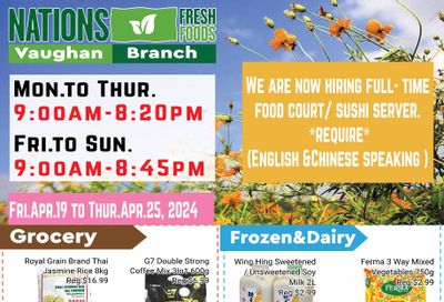 Nations Fresh Foods (Vaughan) Flyer April 19 to 25