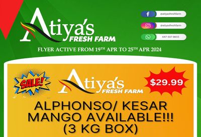 Atiya's Fresh Farm Flyer April 19 to 25