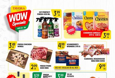 Tavora Foods Flyer April 22 to 28