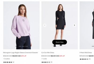 Calvin Klein Canada: Mid-Season Sale up to 40% off + Extra 20% off Clearance