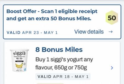 Air Miles Canada Offers: Get 50 Bonus Miles When You Scan Any Eligible Receipt