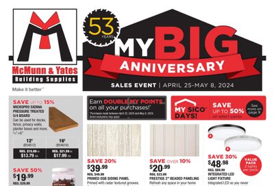 McMunn & Yates Building Supplies Flyer April 25 to May 8