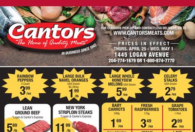 Cantor's Meats Flyer April 25 to May 1