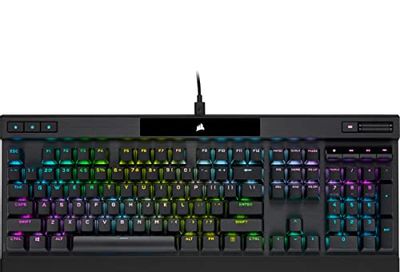 Corsair K70 RGB PRO Wired Mechanical Gaming Keyboard (CHERRY MX RGB Red Switches: Linear and Fast, 8,000Hz Hyper-Polling, PBT DOUBLE-SHOT PRO Keycaps, Soft-Touch Palm Rest) QWERTY, NA - Black $219.99 (Reg $244.99)