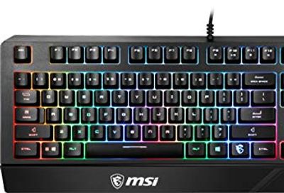 MSI Vigor GK20 RGB Gaming Keyboard, 6Zone RGB Lighting, Water Repellent, Rainbow Lighting Effect, Hotkeys Rapid Control (Multimedia/Brightness),Anti-Ghosting, Ergonomic Designed Keycaps, Gaming Base $25.99 (Reg $40.42)