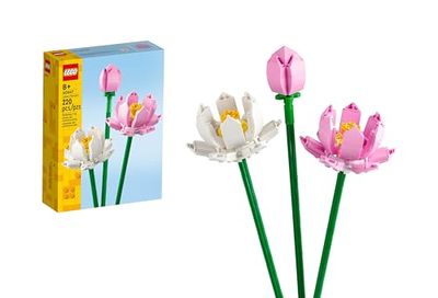 LEGO Lotus Flowers Building Kit, Artificial Flowers for Decoration, Idea, Aesthetic Room Décor for Kids, Building Toy for Girls and Boys Ages 8 and Up, 40647 $16.98 (Reg $19.86)