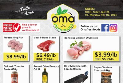 Oma Fresh Foods Flyer April 26 to May 2