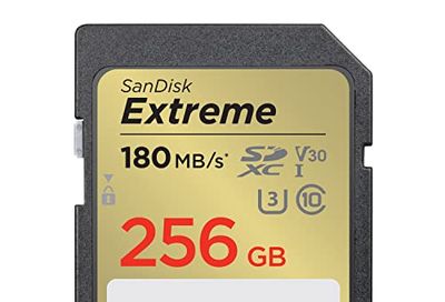 SanDisk 256GB Extreme SDXC UHS-I Memory Card - C10, U3, V30, 4K, UHD, SD Card - SDSDXVV-256G-GNCIN $46.7 (Reg $51.99)