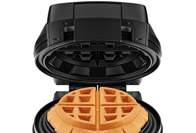 Chefman Big Stuff, Belgian Deep Stuffed Waffle Maker, Mess-Free Moat, 5-Inch Diameter with Dual-Sided Heating Plates, Wide Wrap with Locking Lid, Pour Light Indicator, Cool-Touch Handle, Black $31.41 (Reg $49.99)