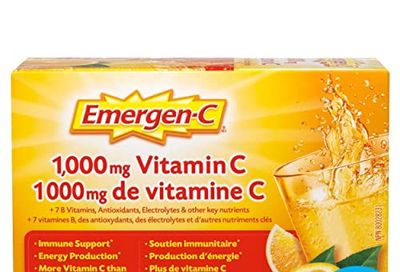 Emergen-C® Super Orange (30 Count), 1000mg Vitamin C / Electrolytes / B Vitamins Mineral Supplement $10.37 (Reg $14.77)