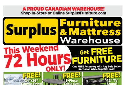 Surplus Furniture & Mattress Warehouse (Winnipeg, Brandon) Flyer April 29 to May 5