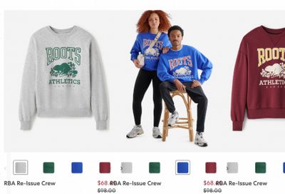 Roots Canada: 30% off Select Styles + Sale up to 60% off
