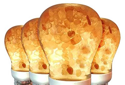 Himalayan Glow Salt Bulb, Patent Design Warm Amber Glow, LED Light Bulbs, 4 Count, Orange, W1651B-4PK $23.3 (Reg $42.99)