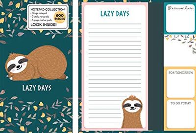 Book of Sticky Notes: Notepad Collection (Sloth Lazy Days) $7.5 (Reg $10.91)