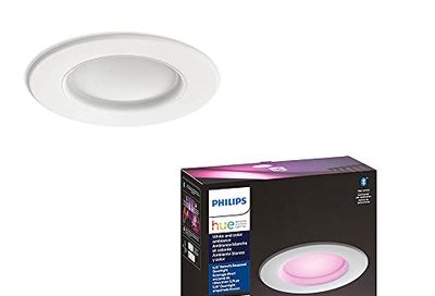 Philips Hue White & Color Ambiance Smart Retrofit Recessed Downlight 5/6", Color Changing, Bluetooth & Zigbee Compatible (Hue Hub Optional), Smart Ceiling Lighting $48 (Reg $69.99)