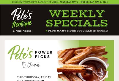 Pete's Fine Foods Flyer May 2 to 8