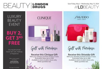 London Drugs Luxury Beauty Event Flyer May 3 to 15