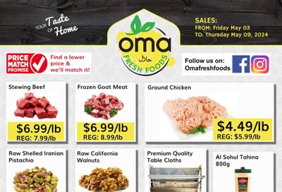 Oma Fresh Foods Flyer May 3 to 9