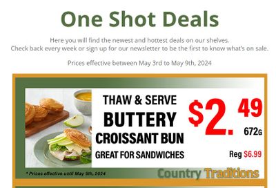 Country Traditions One-Shot Deals Flyer May 3 to 9