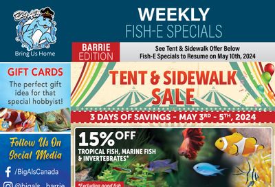 Big Al's (Barrie) Weekly Specials May 3 to 5