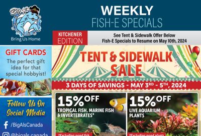 Big Al's (Kitchener) Weekly Specials May 3 to 5