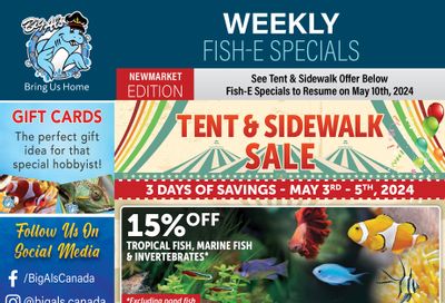 Big Al's (Newmarket) Weekly Specials May 3 to 5