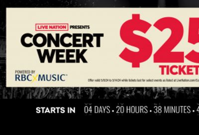 Live Nation Shows Concert Week is Back $25 Tickets up to 75% Off