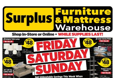 Surplus Furniture & Mattress Warehouse (Red Deer) Flyer May 6 to 12