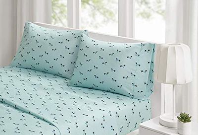 Intelligent Design Microfiber Cozy Bed Sheet Set, Modern All Season Bedding & Pillowcases, Premium 14" Elastic Pocket Fits up to 16" Mattress, Full Aqua Dogs 4 Piece $37.18 (Reg $52.51)