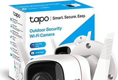 TP-Link Tapo 2K 4MP QHD Security Camera Outdoor Wired, Built-in Siren w/Startlight Sensor, IP66 Weatherproof, Motion/Person Detection, Works with Alexa & Google Home (Tapo C320WS) $44.99 (Reg $59.99)