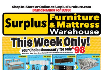 Surplus Furniture & Mattress Warehouse (Winnipeg, Brandon) Flyer May 13 to 19