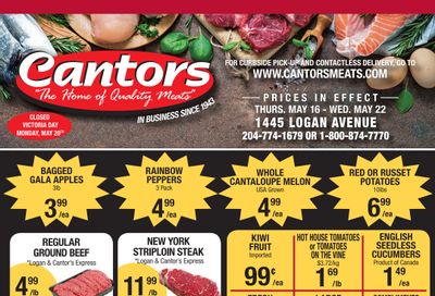 Cantor's Meats Flyer May 16 to 22